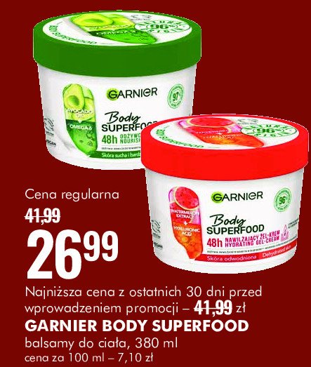 Odżywczy krem do ciała z awokado Garnier body superfood promocja