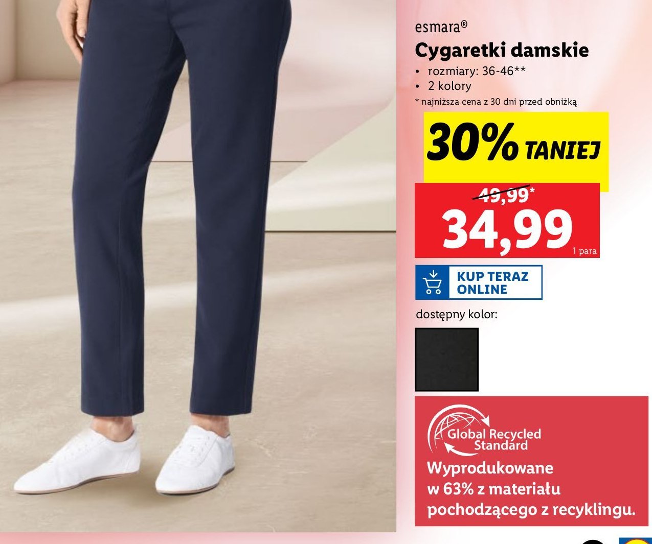 Cygaretki damskie z wiskozą Esmara promocja