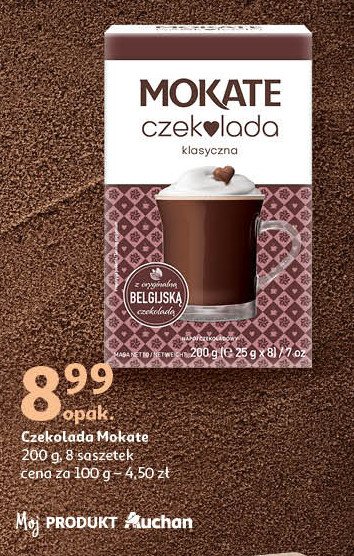 Czekolada na gorąco klasyczna z dodatkiem belgijskiej czekolady Mokate czekolada promocja