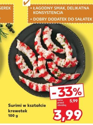 Surimi w kształcie krewetek promocja w Kaufland