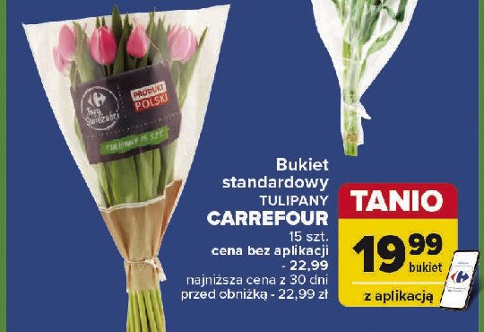 Tulipany Carrefour targ świeżości promocja