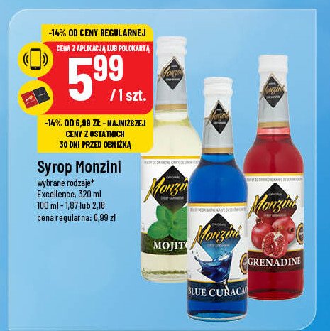 Syrop barmański mojito Monzini original promocja