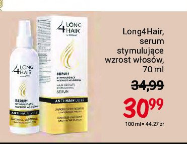 Serum stymulujące wzrost włosów Long4lashes hair promocja