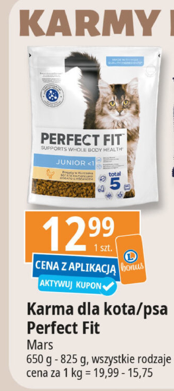 Karma dla psa junior <1 Perfect fit promocja w Leclerc