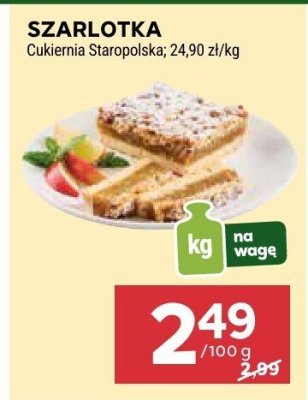 Szarlotka cukiernia Staropolska promocja w Stokrotka