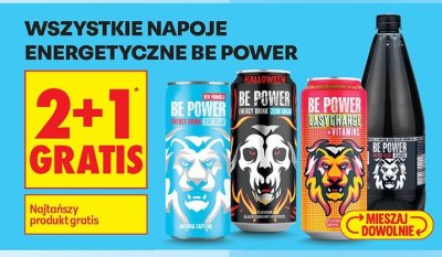 Napój energetyczny BE POWER różne warianty promocja w Biedronka