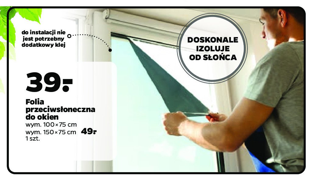 Folia przeciwsłoneczna 100 x 75 cm promocja