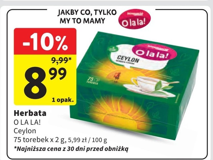 Herbata O la la! promocja w Intermarche