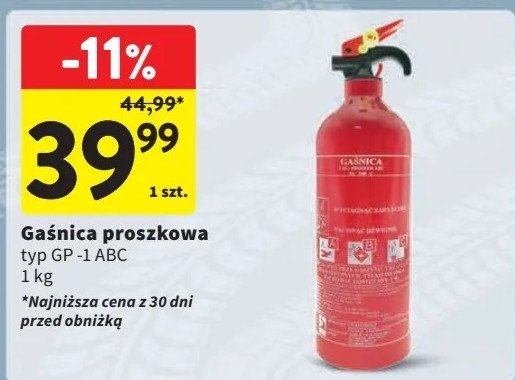 Gaśnica proszkowa 1 kg promocja