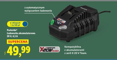 Ładowarka akumulatorowa Parkside 20 V, 4,5 A promocja w Lidl
