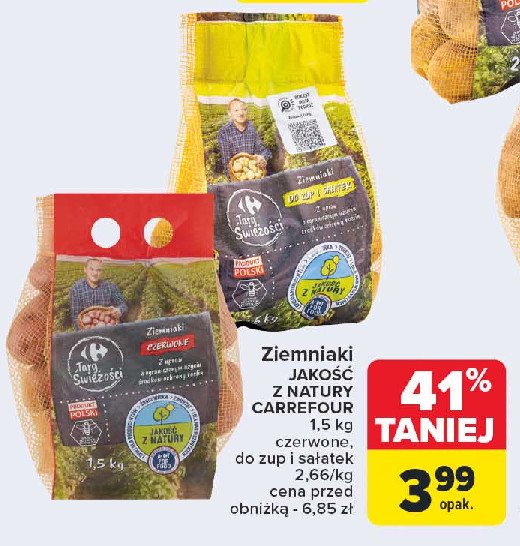 Ziemniaki do zup i sałatek Carrefour targ świeżości promocja