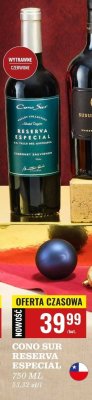 Wino czerwone CONO SUR RESERVA ESPECIAL 750 ML promocja w Biedronka