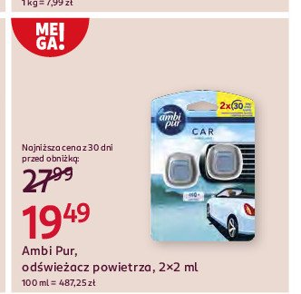 Odświeżacz powietrza ocean mist Ambi pur car promocja w Rossmann