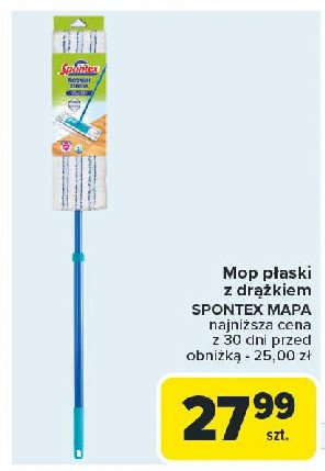 Mop płaski teleskopowy Spontex promocja w Carrefour