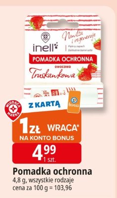 Pomadka ochronna inelli truskankowa promocja w Leclerc