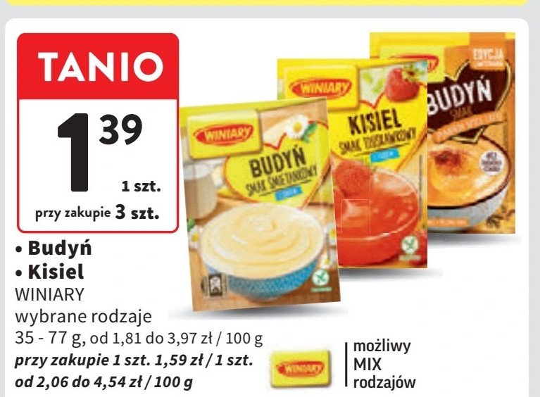 Budyń śmietankowy Winiary promocja w Intermarche