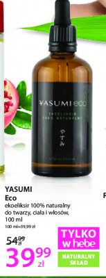 Ekoeliksir 100% naturalny Yasumi eco promocja