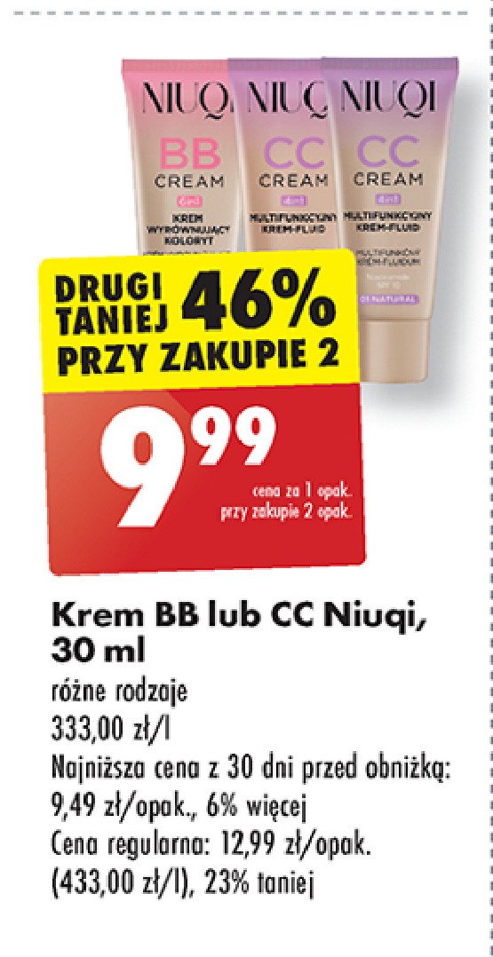 Krem bb 01 6w1 Niuqi promocja