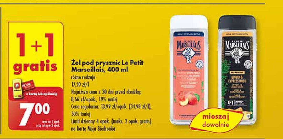 Żel pod prysznic imbir i cyprys Le petit marseillais promocja