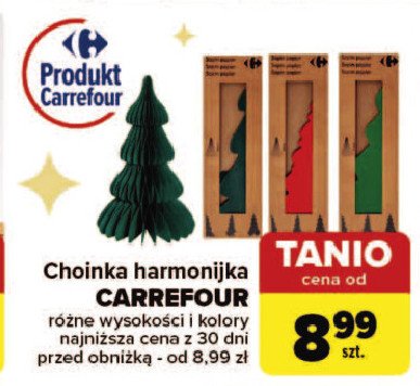 Choinka harmonijka 35 cm Carrefour promocja