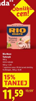 Tuńczyk Rio Mare Tuńczyk promocja w Lidl