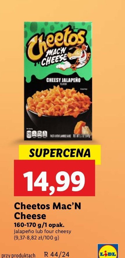 Makaron z serem mac'n cheese Cheetos promocja