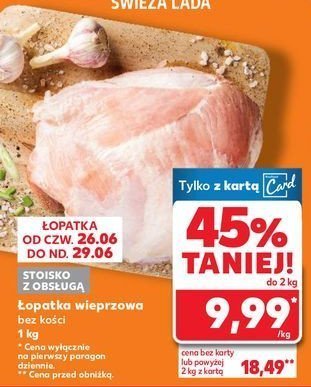 Łopatka wieprzowa bez kości promocja w Leclerc