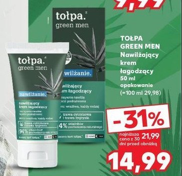 Krem nawilżający łagodzący Tołpa green promocja