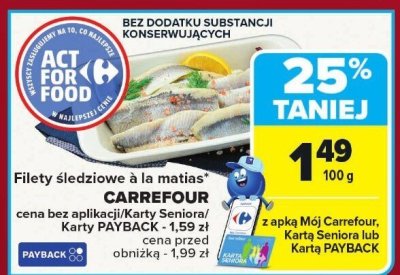 Filety śledziowe promocja w Carrefour