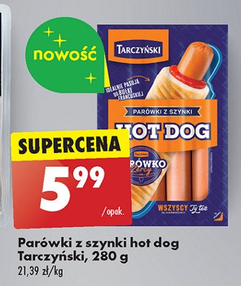 Parówki hot dog z szynki Tarczyński promocja
