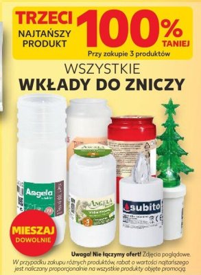 Wkłady do zniczy różne rodzaje trzeci -100% taniej promocja w Kaufland