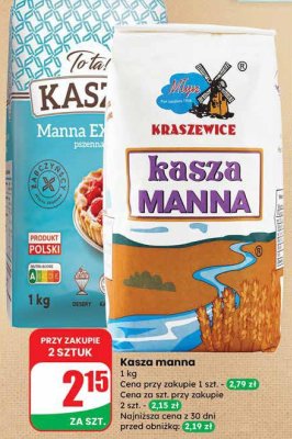 Kasza manna promocja w Dino