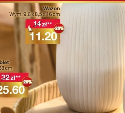 Wazon Wym.9,6x8,5x16cm promocja w Woolworth