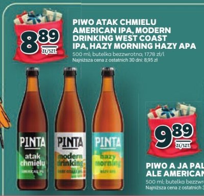 Piwo Atak Chmielu American IPA, Modern Drinking West Coast IPA, Hazy Morning Hazy APA promocja w Stokrotka