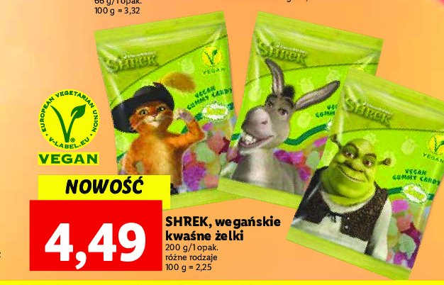 Żelki kwaśne shrek promocja