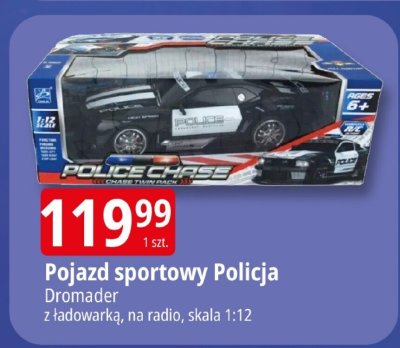 Pojazd sportowy Policja Dromader z ładowarką, na radio promocja w Leclerc