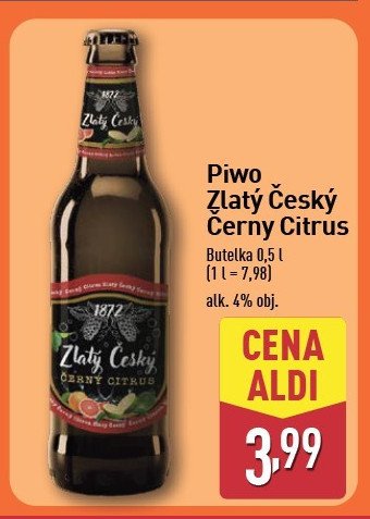Piwo Zlaty cesky cerny citrus promocja w Supeco