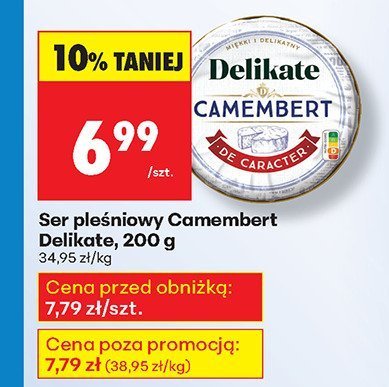 Ser pleśniowy Camembert Delikate 200g promocja w Biedronka