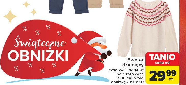 Sweter dziecięcy promocja w Carrefour Market