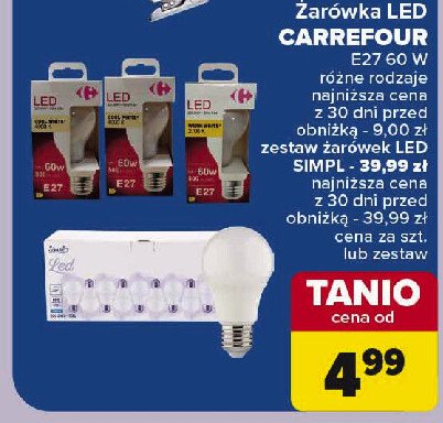 Żarówki led 8w e27 Simpl promocja