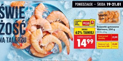 Krewetki gotowane Marinero promocja w Biedronka