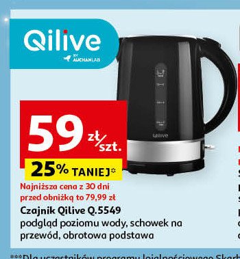 Czajnik q.5549 Qilive promocja w Auchan