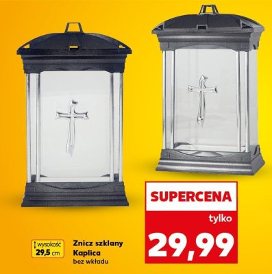 Znicz szklany Kaplica 29,5 cm promocja w Kaufland