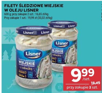 Filety śledziowe wiejskie w oleju lisner promocja w Stokrotka
