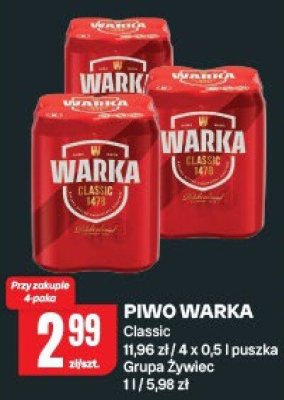 Piwo Warka Classic Grupa Żywiec promocja w Chorten