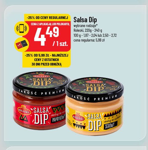 Dip paprykowy salsa Roleski promocja