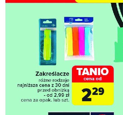 Zakreślacze Carrefour promocja