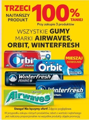 Gumy marki Airwaves, Orbit, Winterfresh promocja w Kaufland