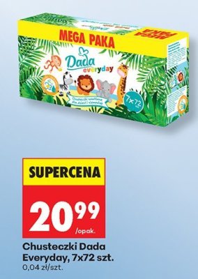 Chusteczki Everyday 7x72 szt. promocja w Biedronka