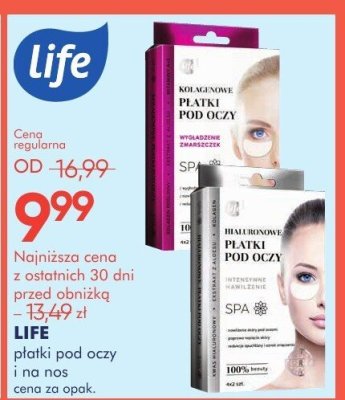Płatki LIFE płatki pod oczy i na nos promocja w Super-Pharm